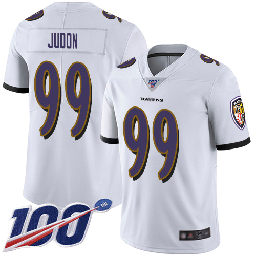 Baltimore Ravens Limited White Men Matt Judon Road Jersey NFL Football #99 100th Season Vapor Untouchable->youth nfl jersey->Youth Jersey